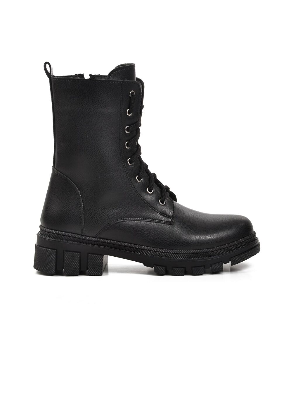 238007 Siyah İçi Polarlı Kadın Fermuarlı Bot