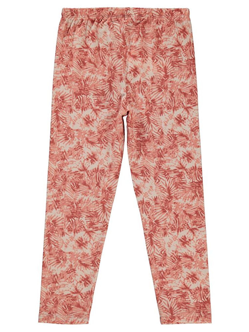 Pembe Girls Efektli Yaprak Bskl. 6-9 Yaş Tayt-1