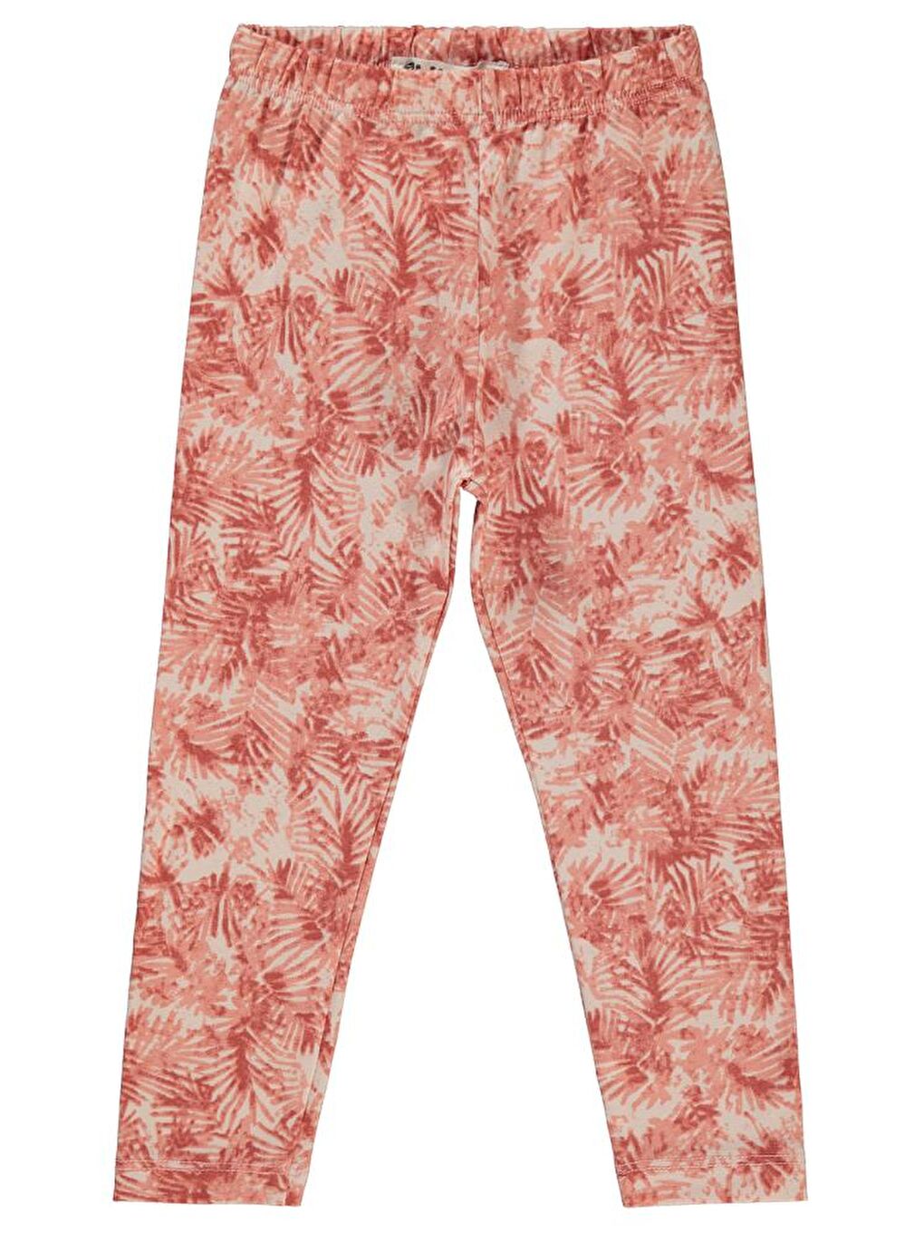 Pembe Girls Efektli Yaprak Bskl. 2-5 Yaş Tayt-1