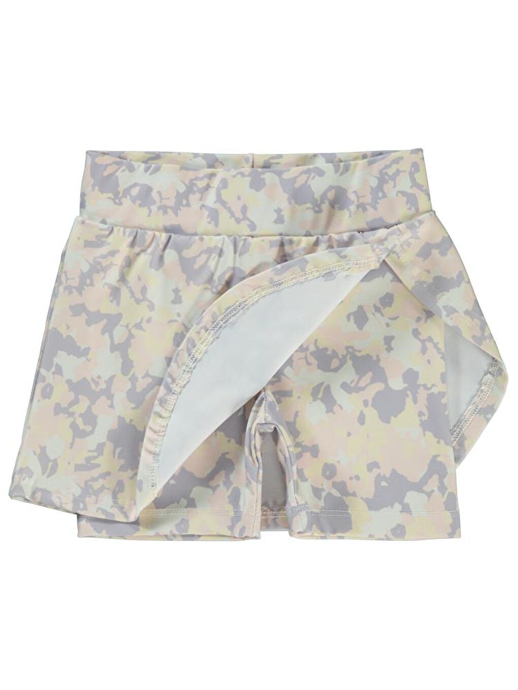 Lila Girls Kamuflaj Baskılı 2-5 Yaş Şort-1