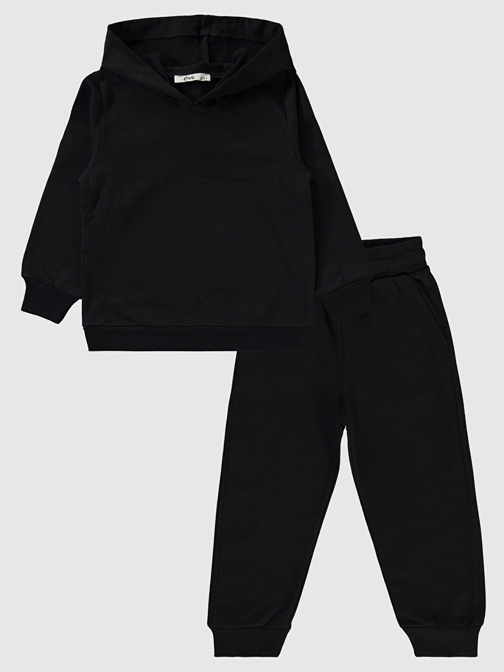 Unisex Çocuk Eşofman Takımı 2-5 Yaş Siyah