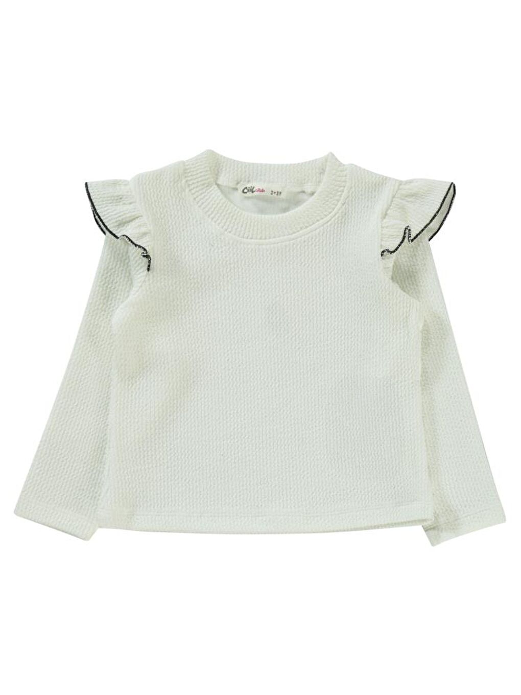 Siyah Girls Kolu Fırfırlı 2-5 Yaş Takım