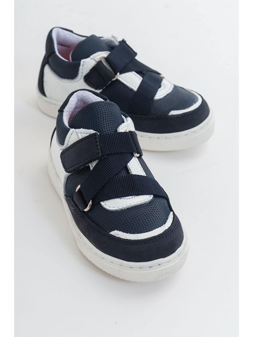 Erkek Çocuk Lacivert Deri Ortopedik Destekli Çocuk Sneaker Ayakkabı-1