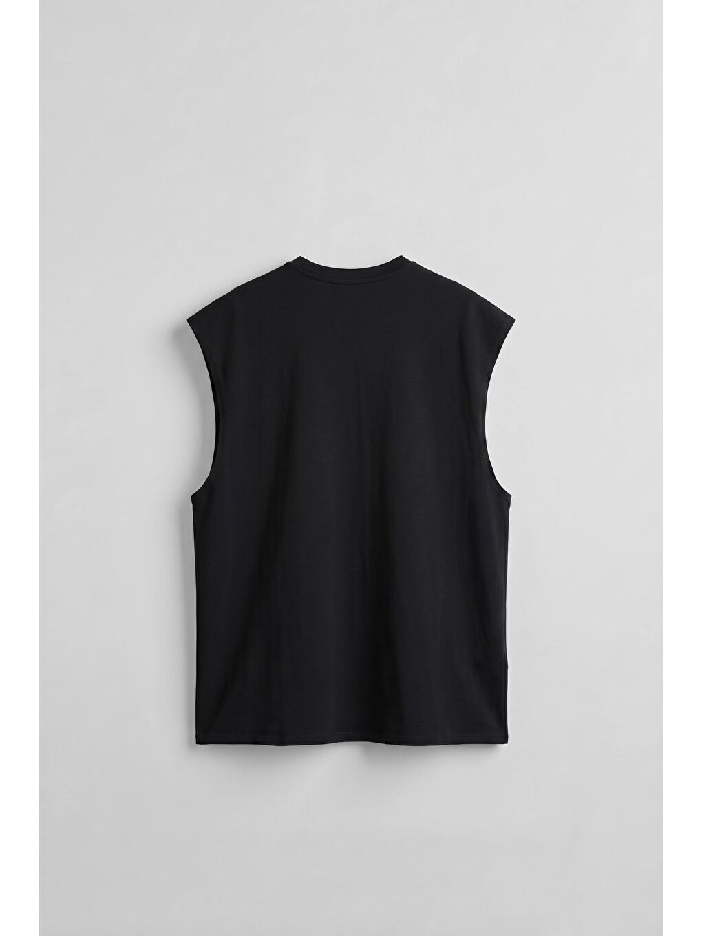 Erkek Oversize Kolsuz Basic Sporcu Atlet Siyah-2