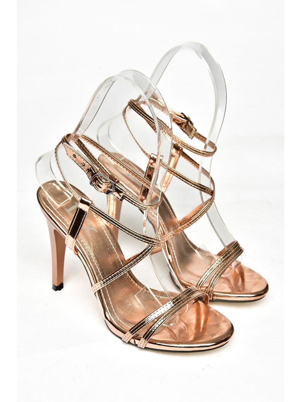 Sarı S9970663 Bronz Kadın Topuklu Ayakkabı-4