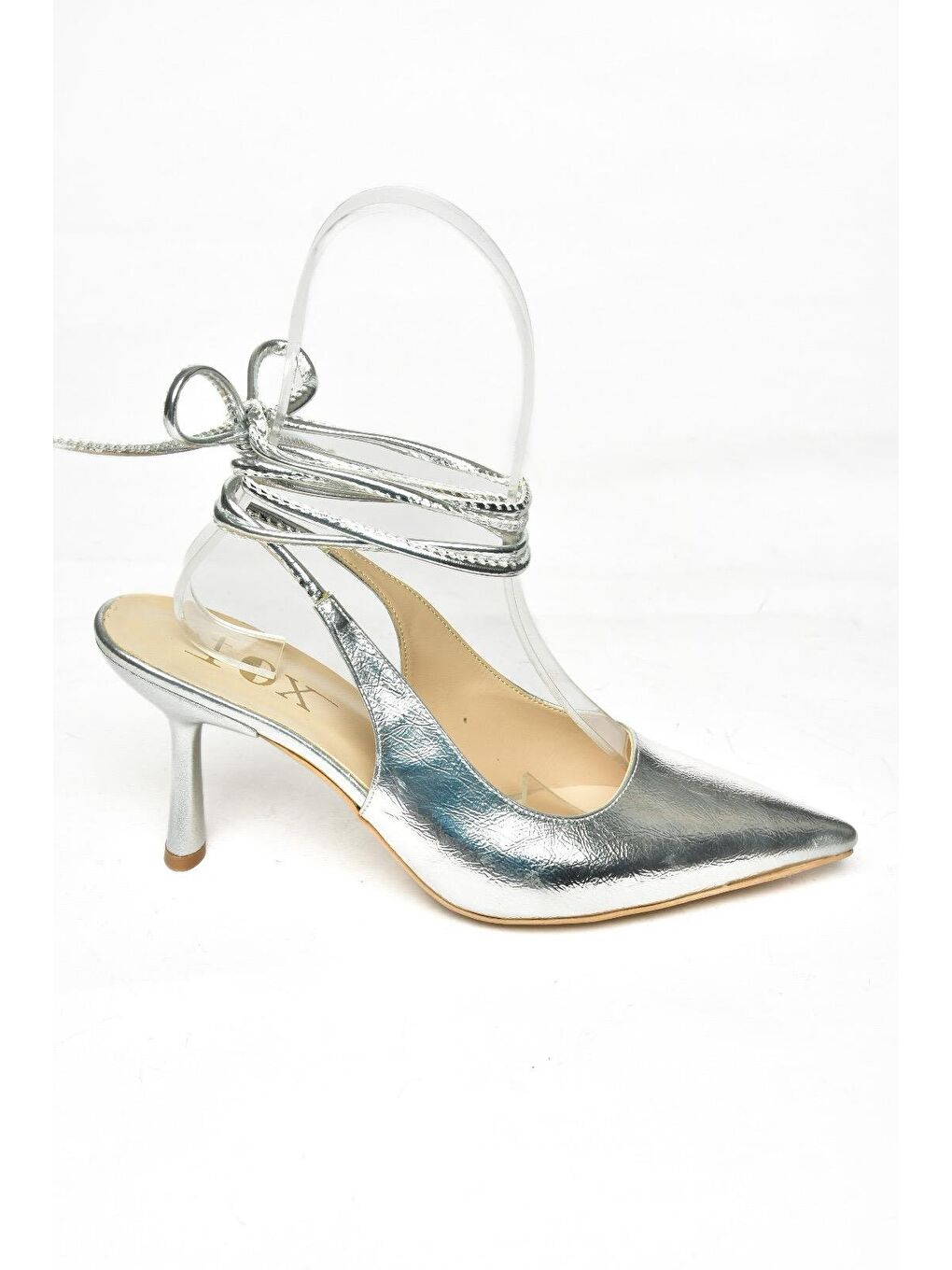 Gri S3697511 Gümüş Kadın Topuklu Ayakkabı