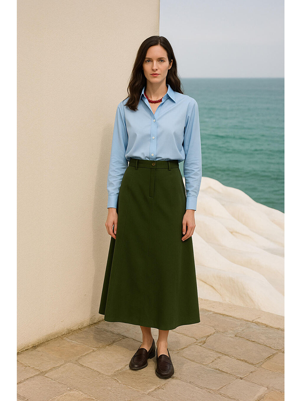 Haki Pileli A Kesim Etek