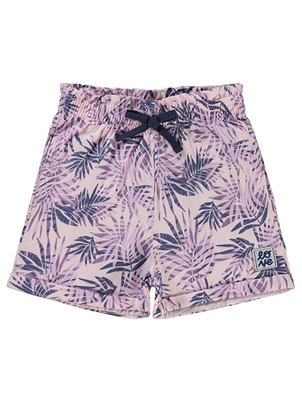 Lila Girls Yaprak Desenli 6-9 Yaş Şort