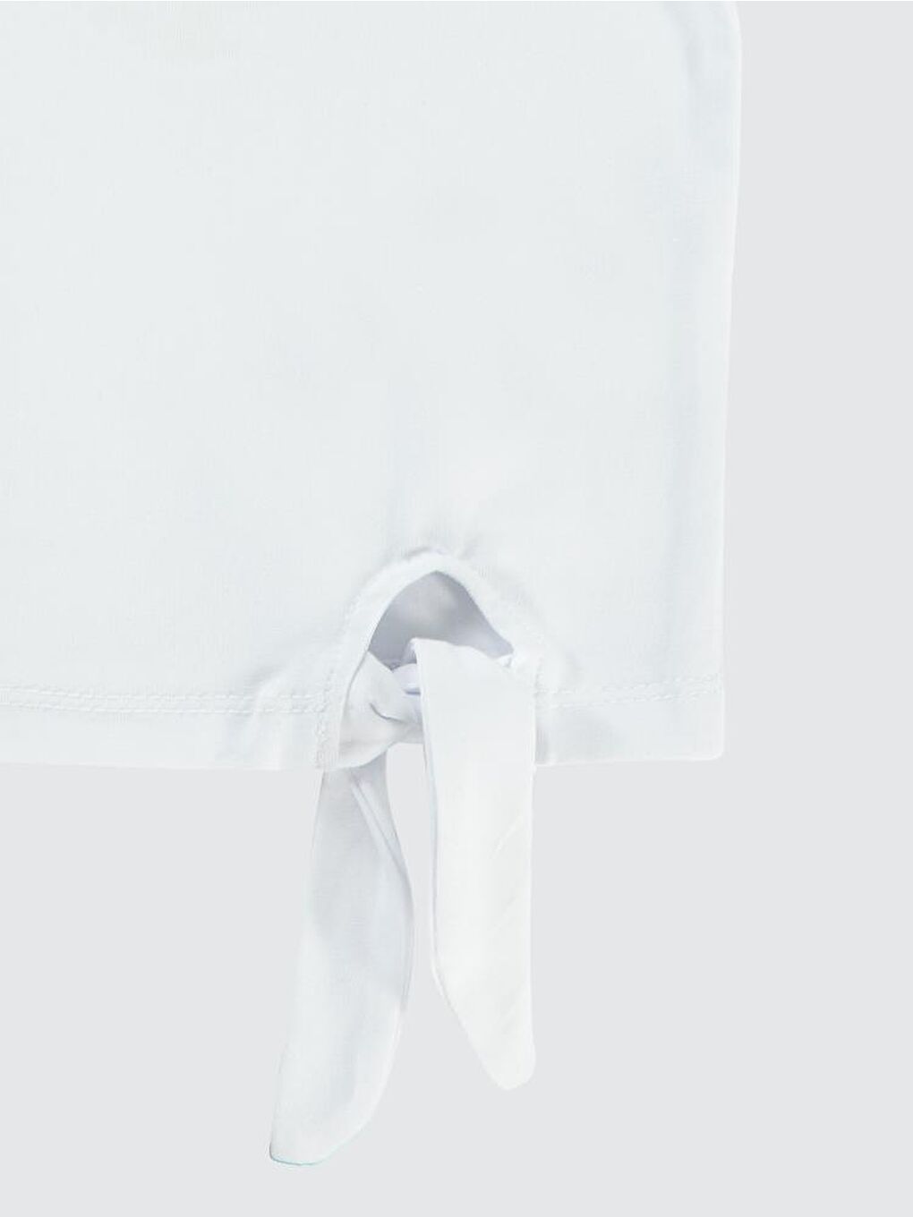 Beyaz Girls Cute Papatya Nakışlı 6-9 Yaş Tişört