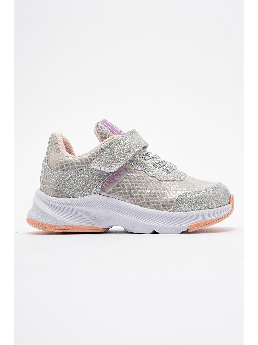 Gri Kız Çocuk Gümüş Spor Ayakkabı-3