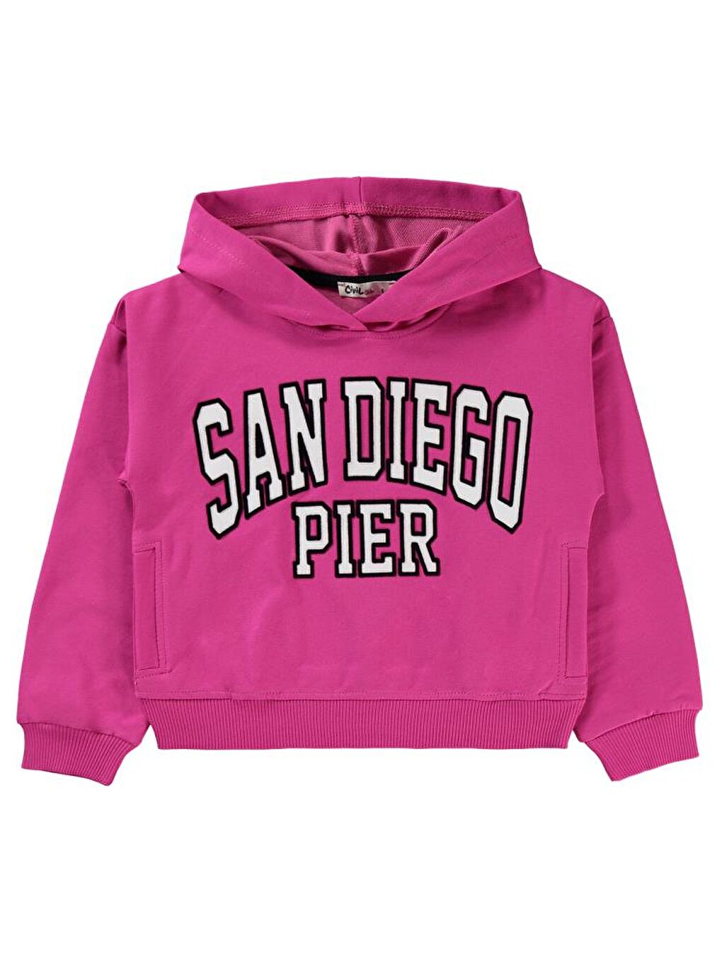 Fuşya Girls Sandiego Baskılı 10-13 Yaş Sweatshirt-1