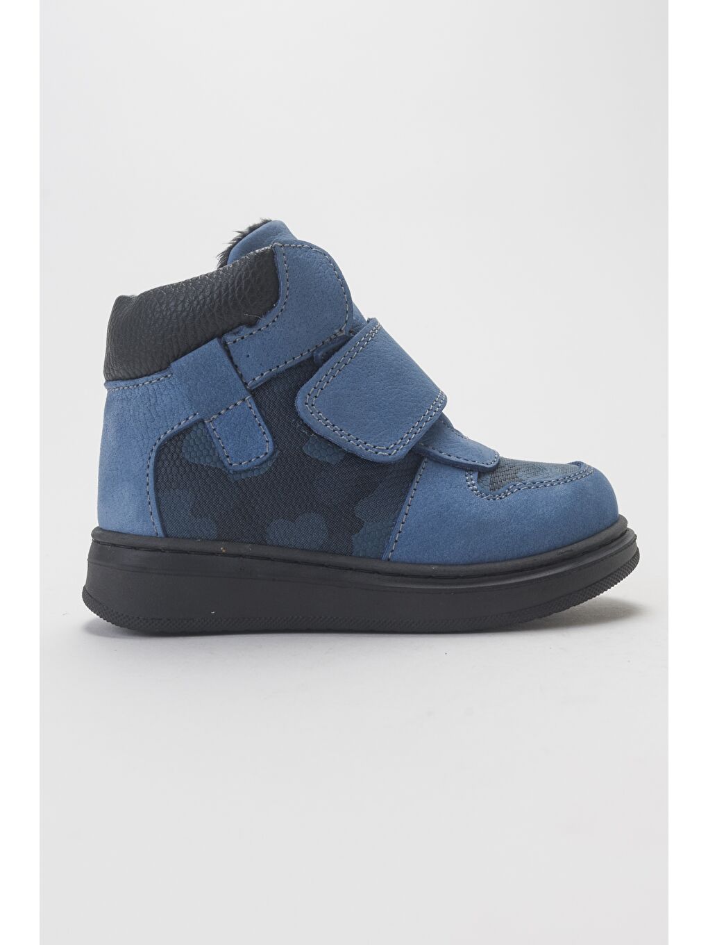 Erkek Çocuk Mavi Hakiki Deri Çocuk Bot-3