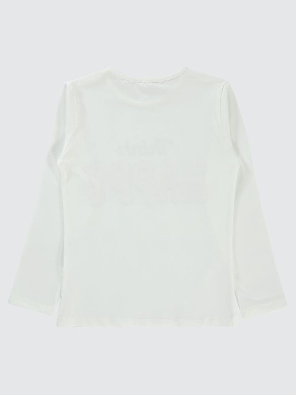 Ekru Girls Happy Baskılı 6-9 Yaş Sweatshirt-1