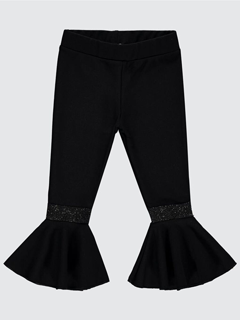 Siyah Girls İspanyol Paça 2-5 Yaş Tayt-1