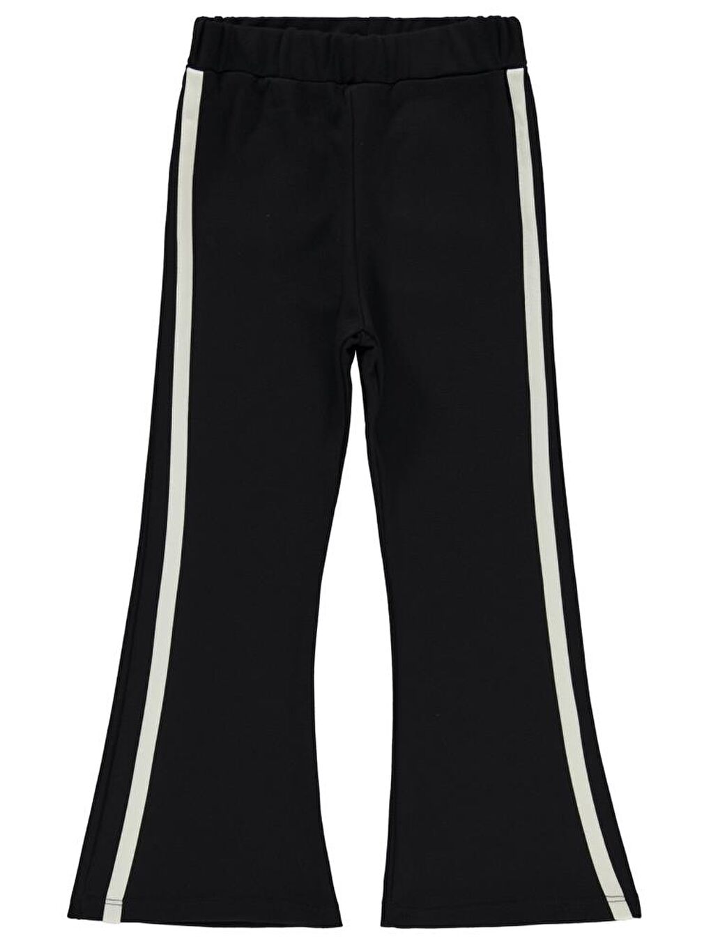 Siyah Girls Yanı Şeritli 10-13 Yaş Tayt-1