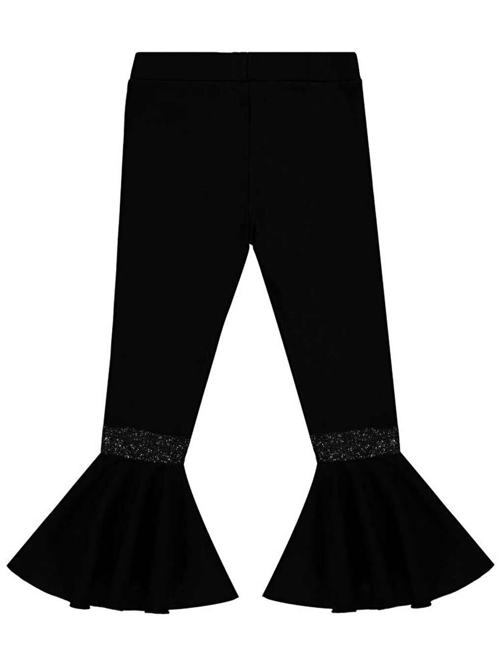 Siyah Girls İspanyol Paça 10-13 Yaş Tayt-1