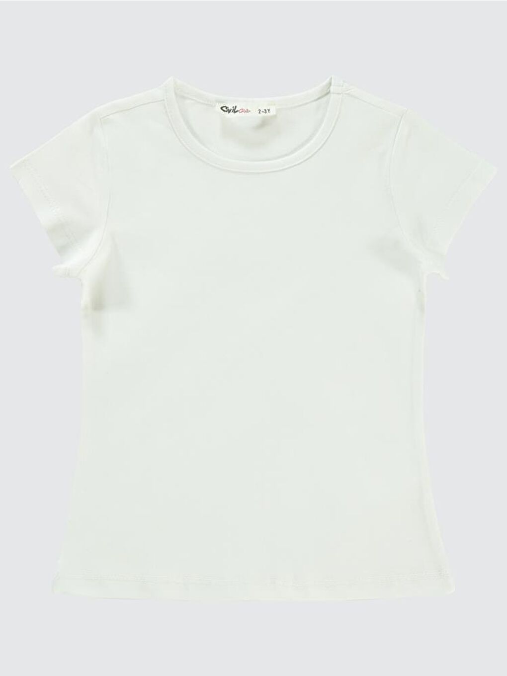 Ekru Girls Basic 2-5 Yaş Tişört-1