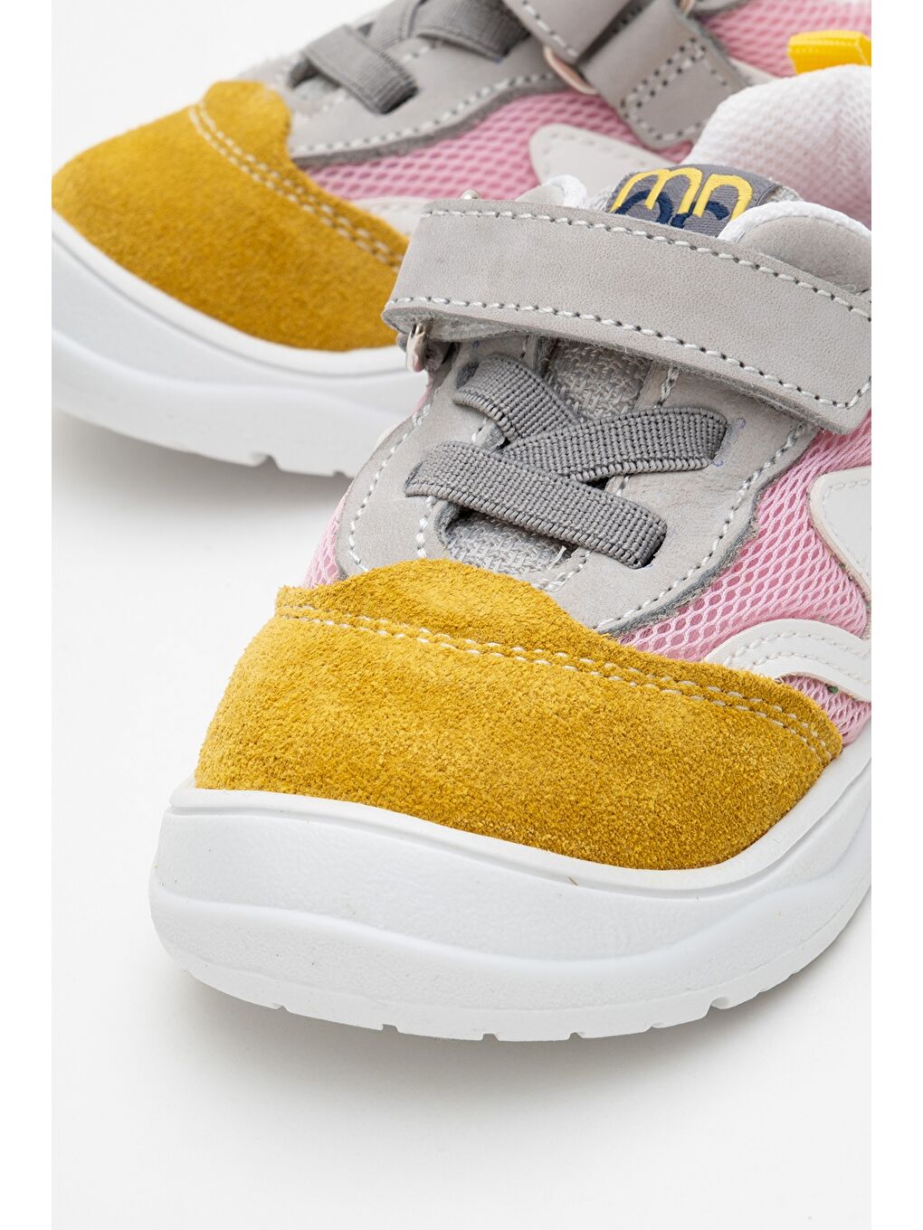 Unisex Çocuk Gri-Sarı Günlük Spor Ayakkabı-1