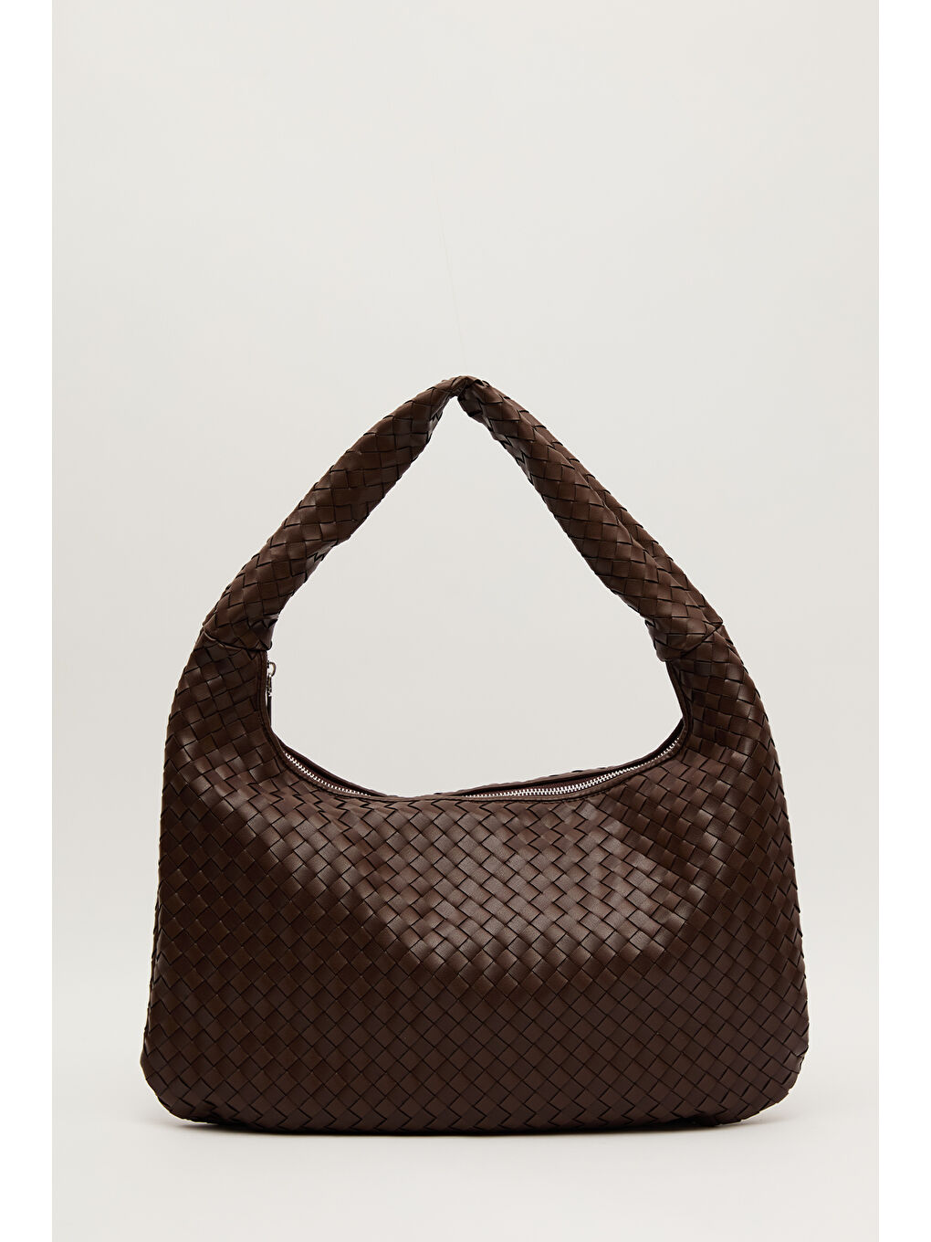 Kahverengi Frances Örgü Büyük Çanta Acı Kahve-5