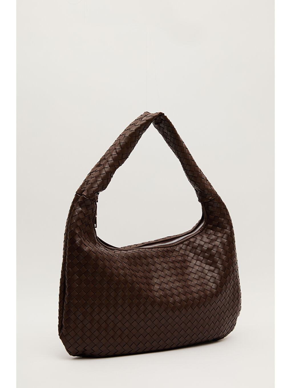 Kahverengi Frances Örgü Büyük Çanta Acı Kahve-6