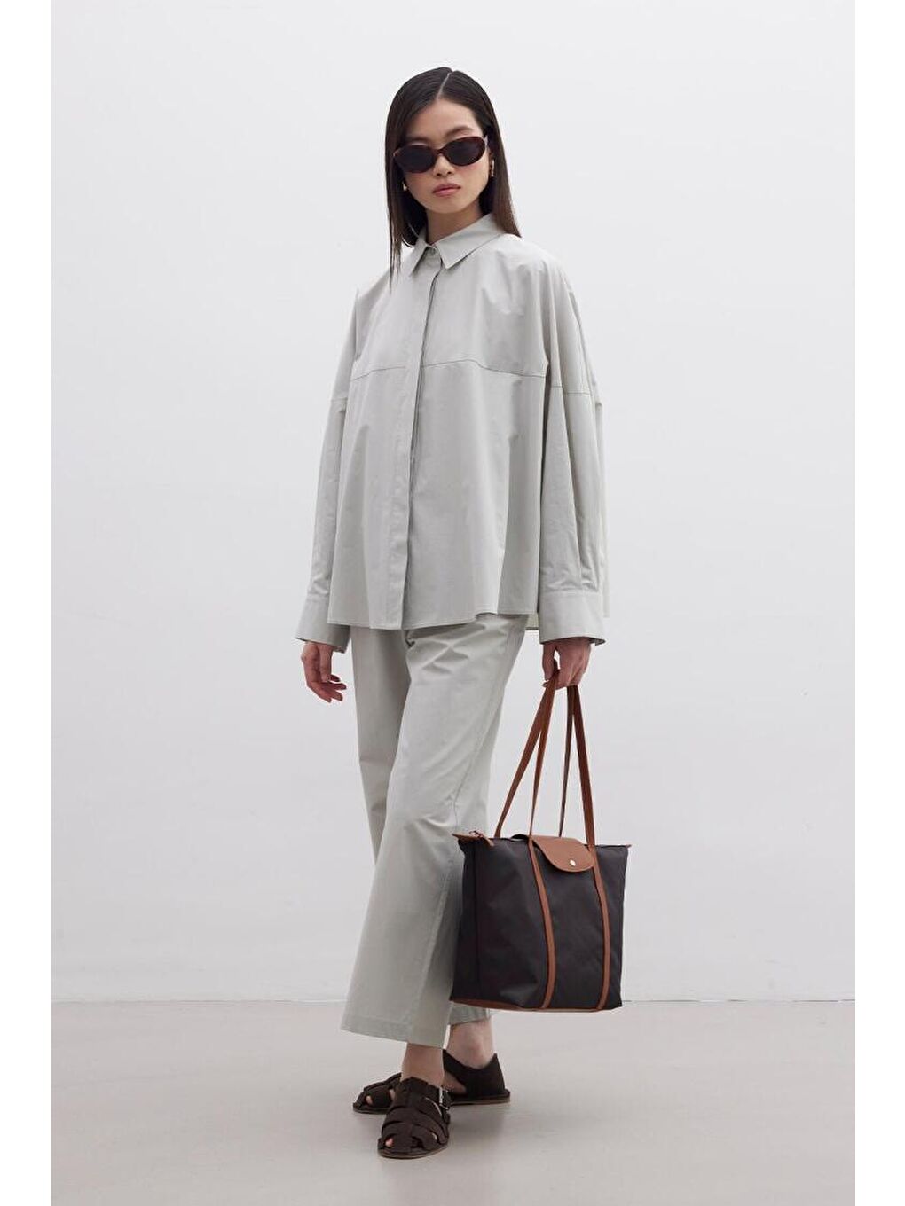 Kahverengi Mari Medıum Shopper Çanta Acı Kahve-1