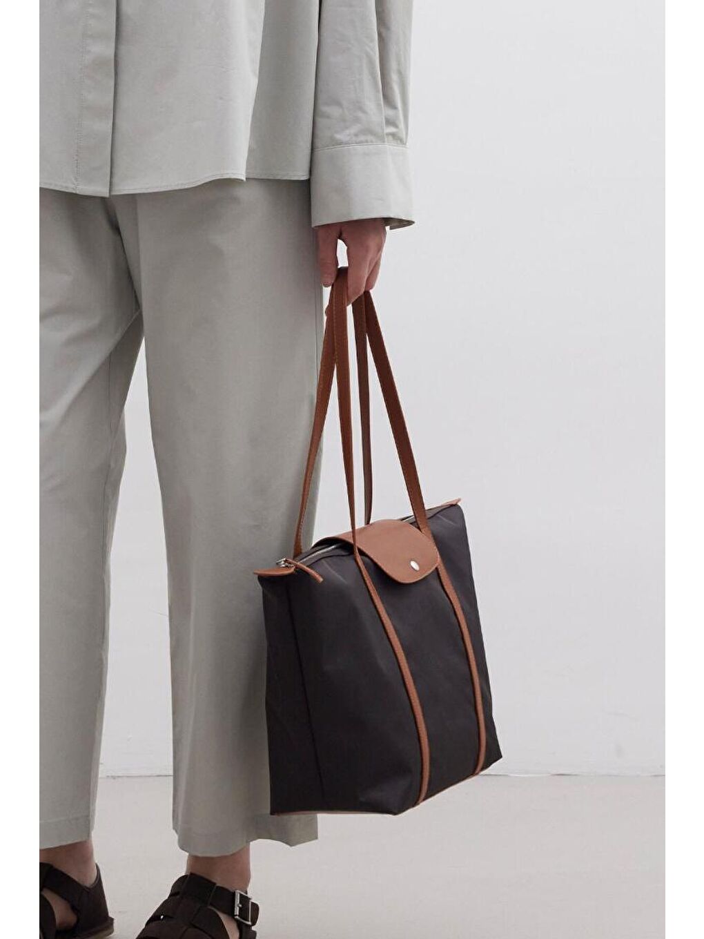 Kahverengi Mari Medıum Shopper Çanta Acı Kahve-2