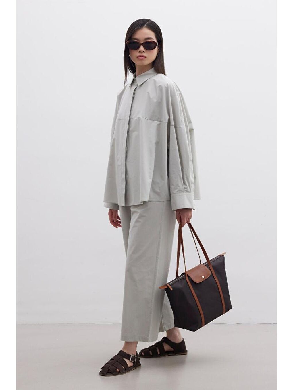 Kahverengi Mari Medıum Shopper Çanta Acı Kahve-3