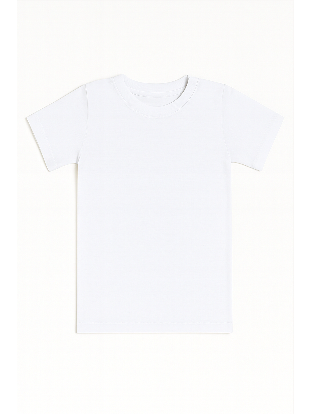 Erkek Çocuk %100 Pamuklu Ribana Yarım Kol Kapalı Yaka Fanila | Beyaz 0706