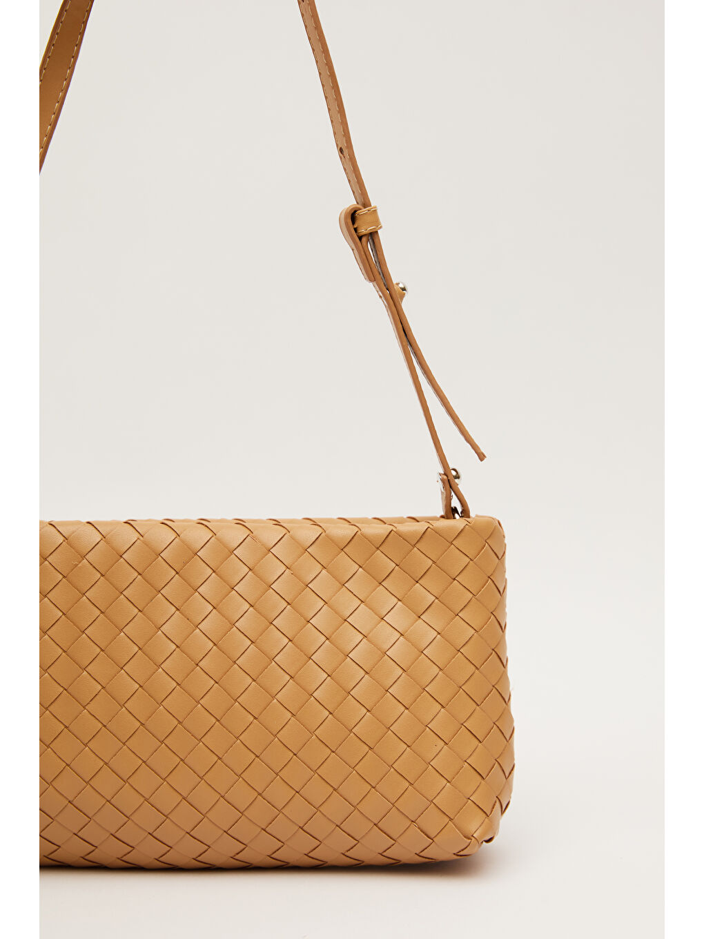 Kahverengi Frances Örgü Baget Çanta Sütlü Kahve-4