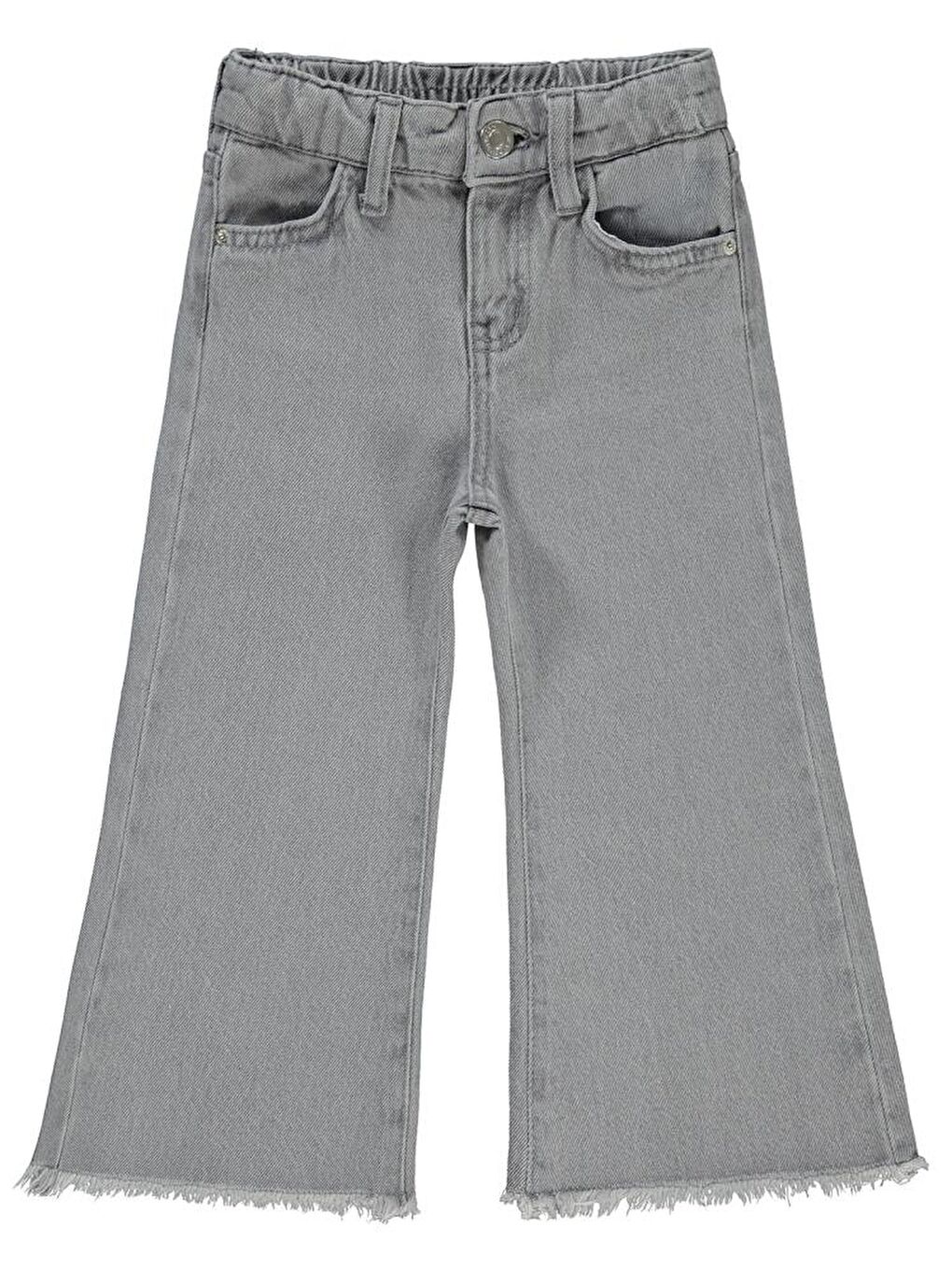 Gri Girls Paçası Püsküllü 2-5 Yaş Pantolon-1