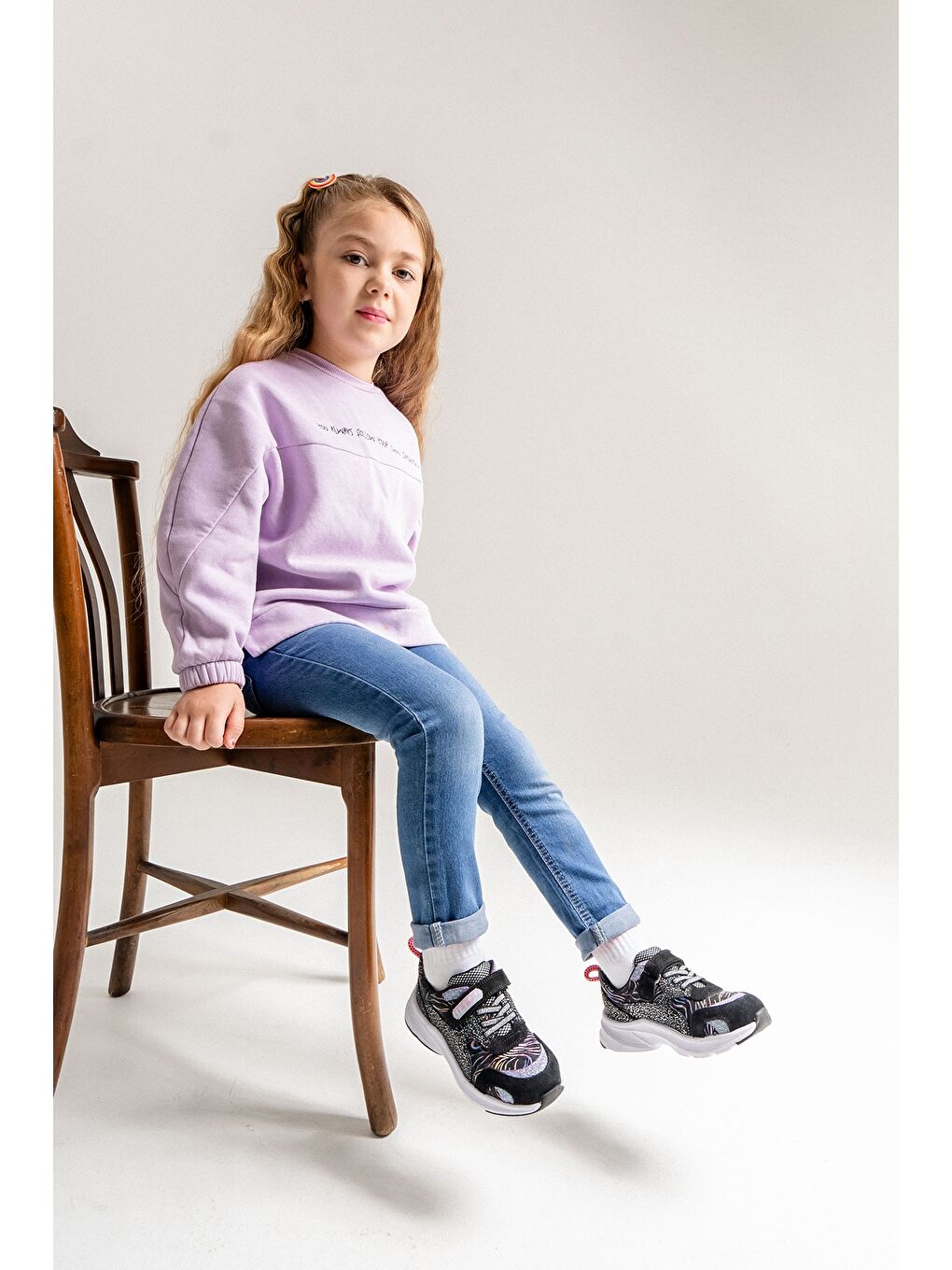 Kız Çocuk Siyah Hakiki Deri Anatomik Günlük Ayakkabı-1