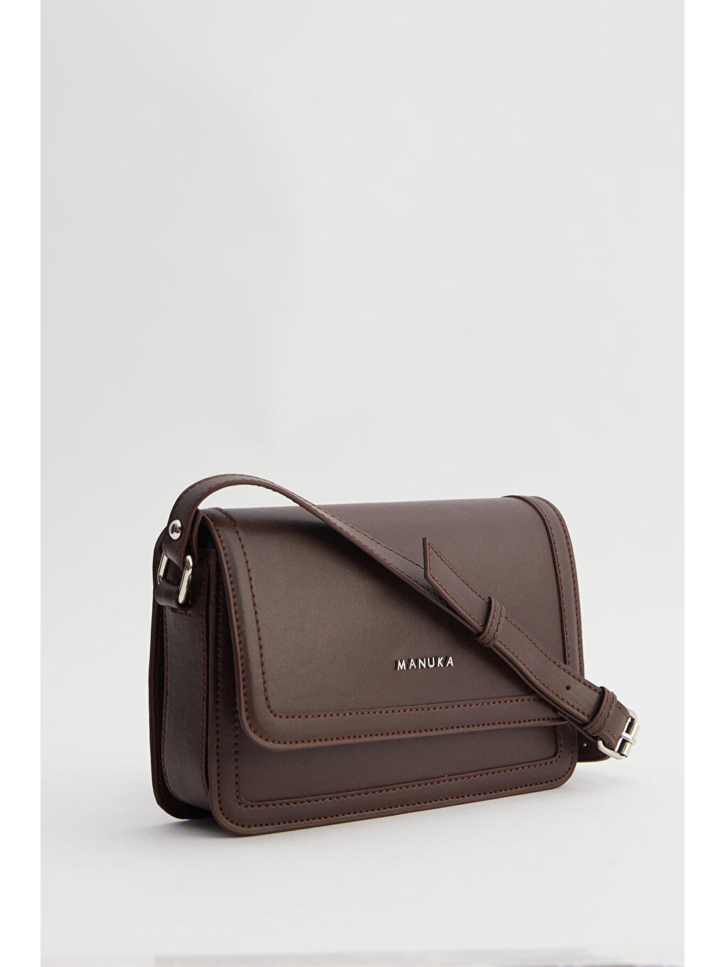 Kahverengi Kapaklı Omuz Çantası Acı Kahve-1