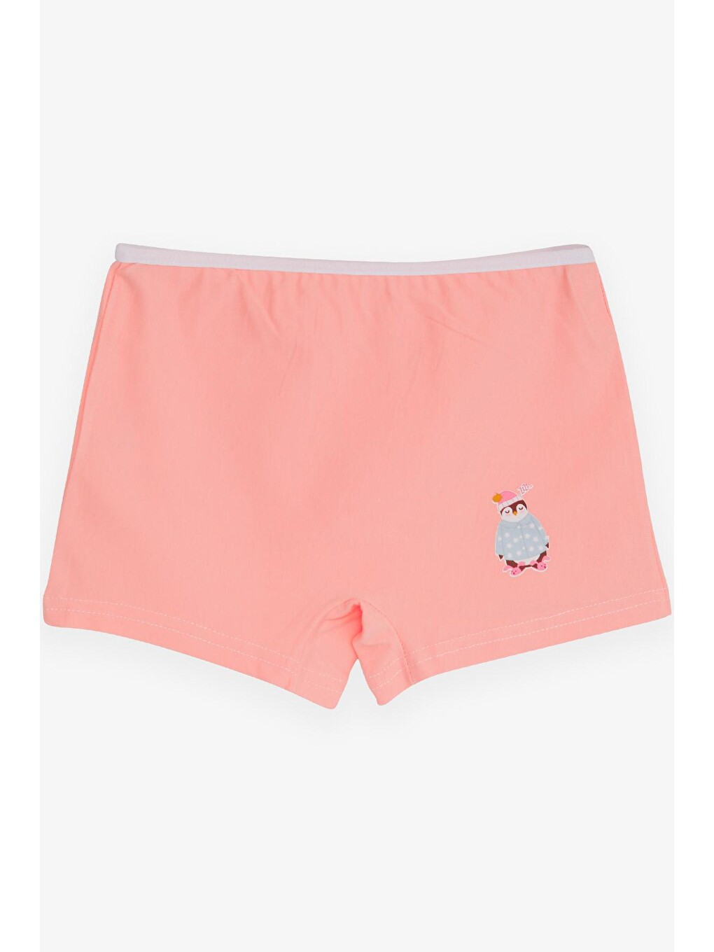 Kız Çocuk Boxer Uykucu Penguen Baskılı Pembe (7 Yaş)