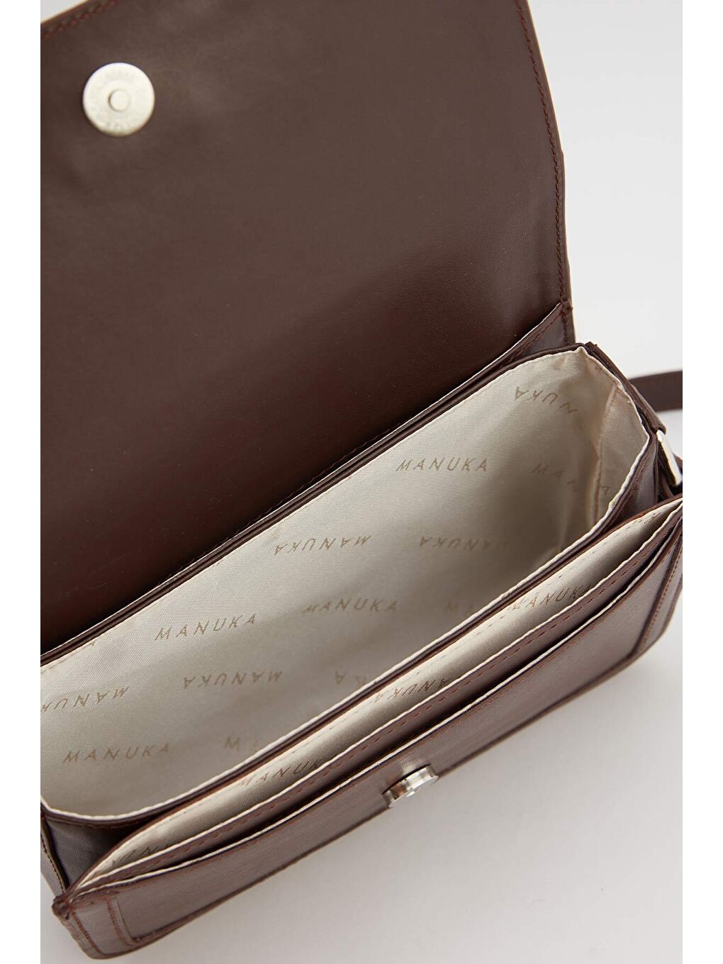 Kahverengi Kapaklı Omuz Çantası Acı Kahve-3