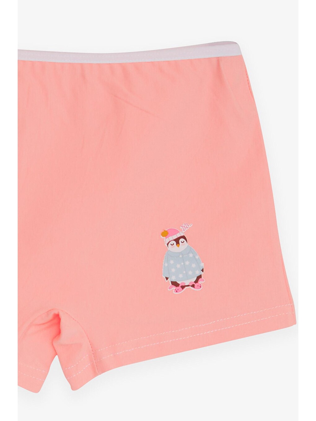 Kız Çocuk Boxer Uykucu Penguen Baskılı Pembe (7 Yaş)-2