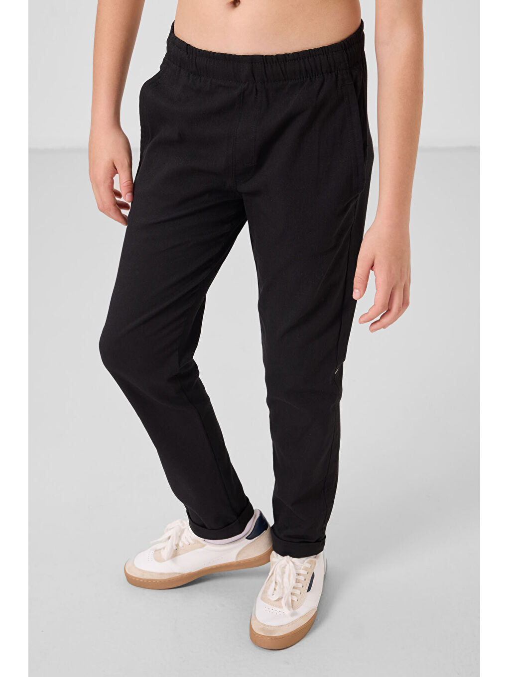 Standart Fit 2li Paket Siyah-Taş Erkek Çocuk Chino Pantolon - 11272-2