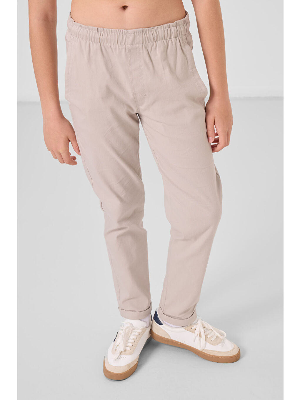 Standart Fit 2li Paket Siyah-Taş Erkek Çocuk Chino Pantolon - 11272-3