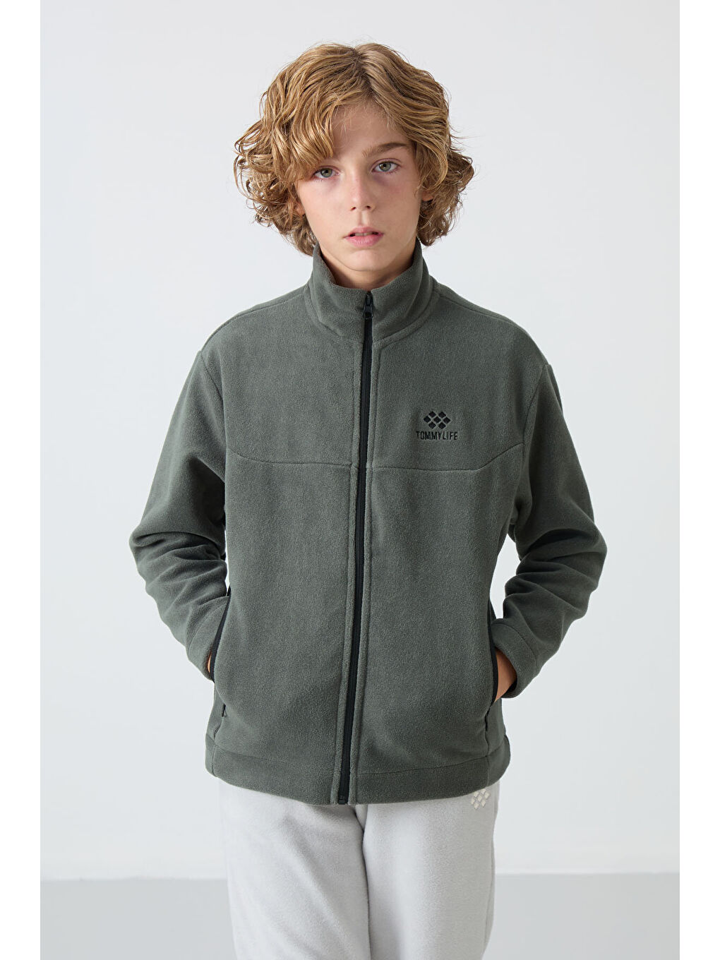 Standart Fit 2li Paket Siyah-Haki Erkek Çocuk Polar Sweatshirt - 11223-2