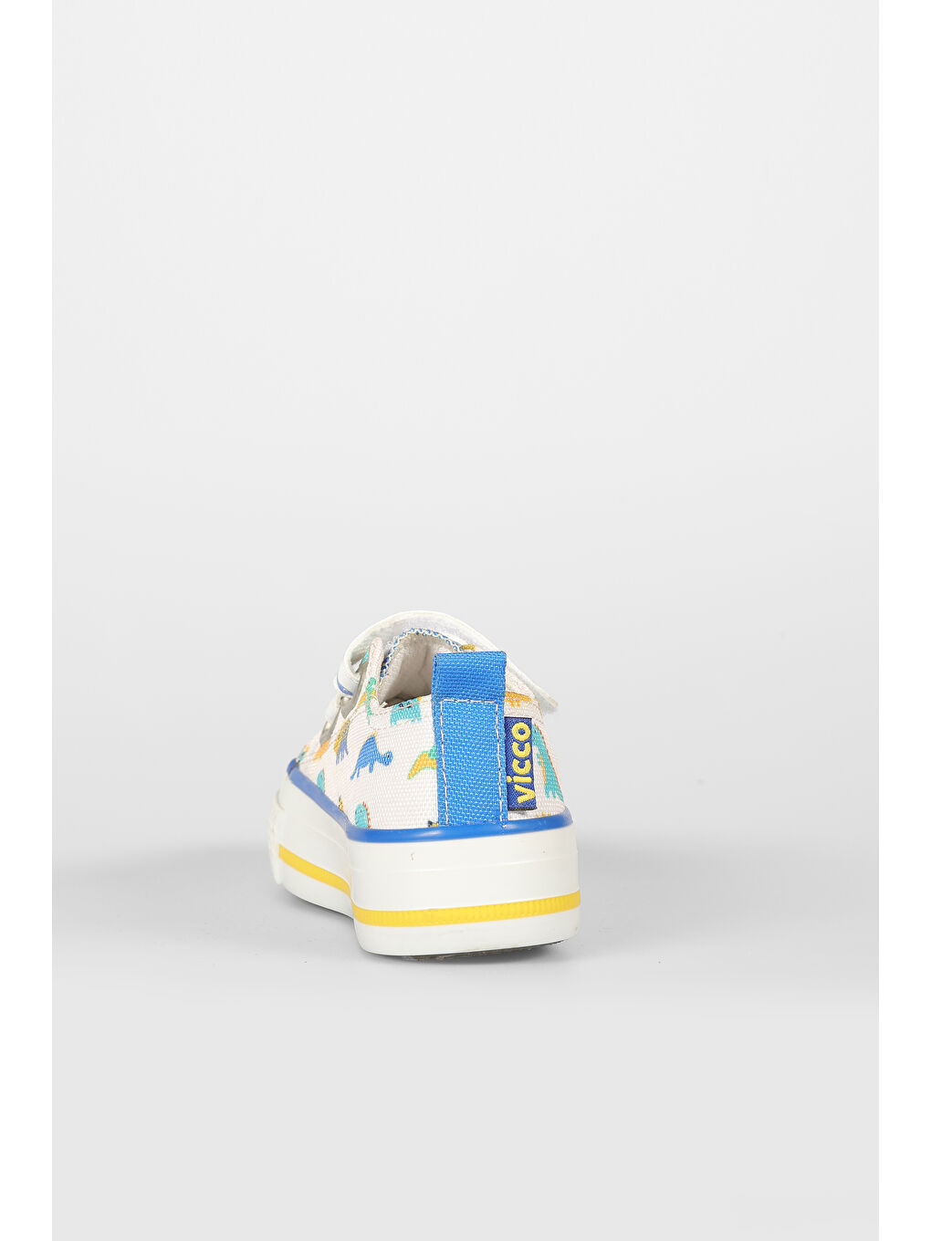 Done Desenli Erkek Bebek Beyaz/Saks Mavi Sneaker-2