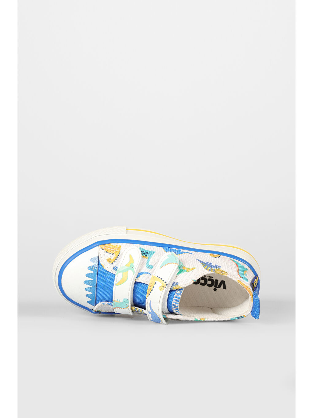 Done Desenli Erkek Bebek Beyaz/Saks Mavi Sneaker-3