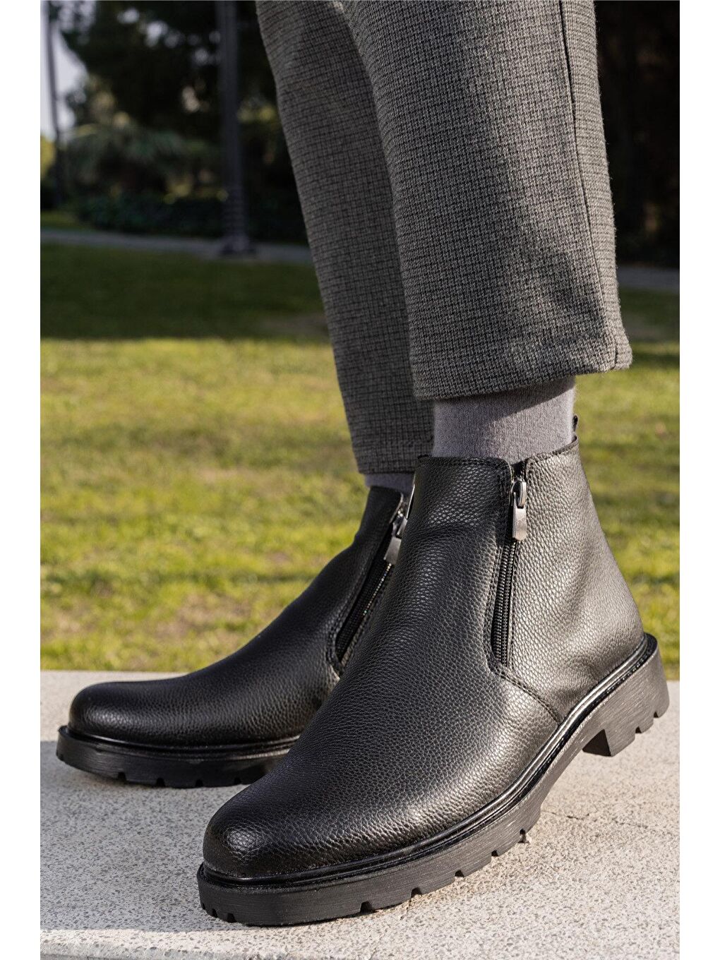 STEFAN 2PR Siyah Erkek Klasik Bot-1
