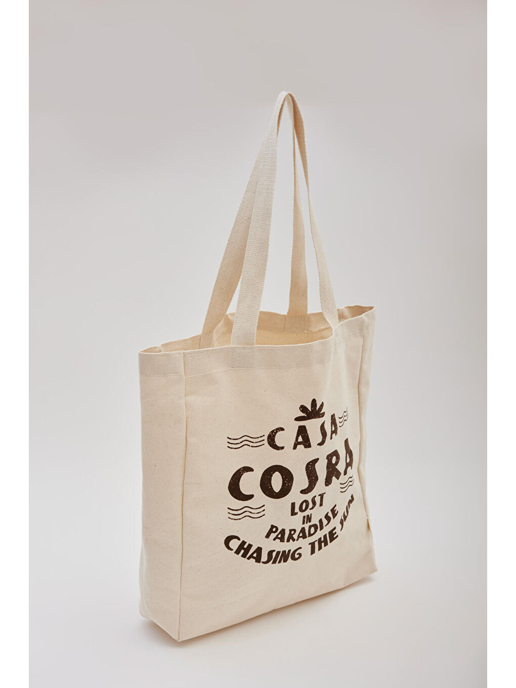 Kahverengi Baskılı Körüklü Bez Çanta Casa-Kahve-6