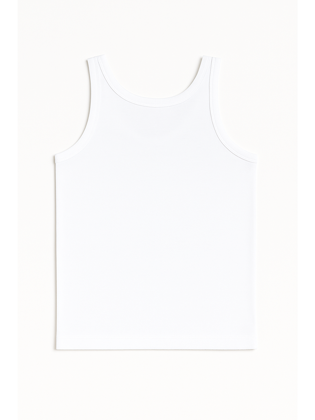 Erkek Çocuk %100 Pamuklu Süprem Kalın Askılı Atlet | Beyaz K0702-2