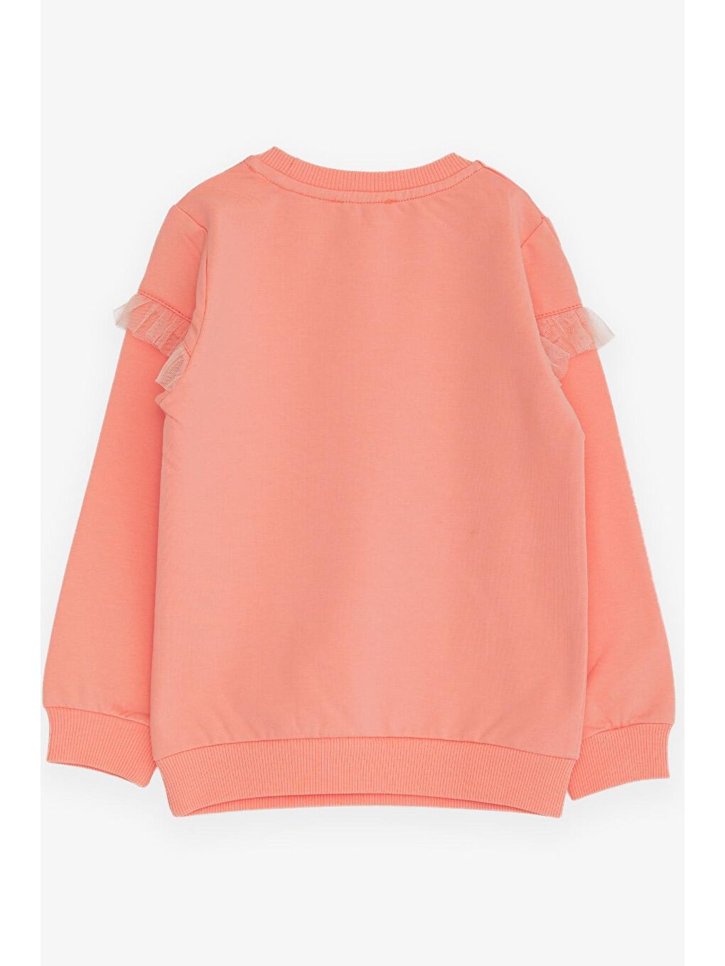 Pembe Kız Çocuk Sweatshirt Ayıcık Baskılı Somon (1-3 Yaş)-1