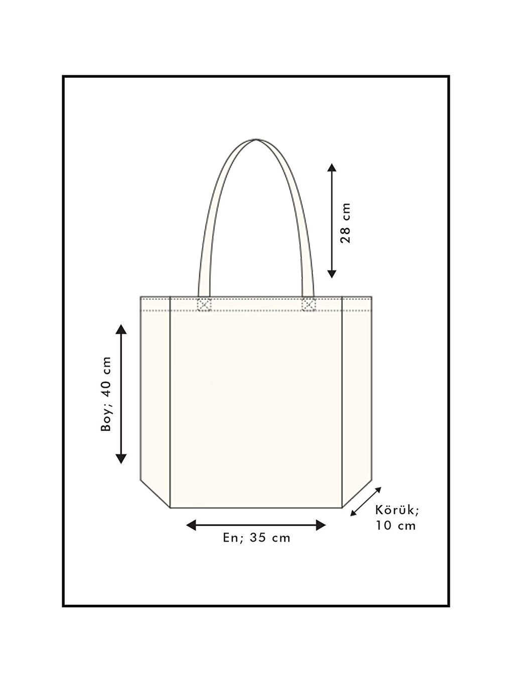 Bej Baskılı Körüklü Bez Çanta Manuka Tote Bag-3