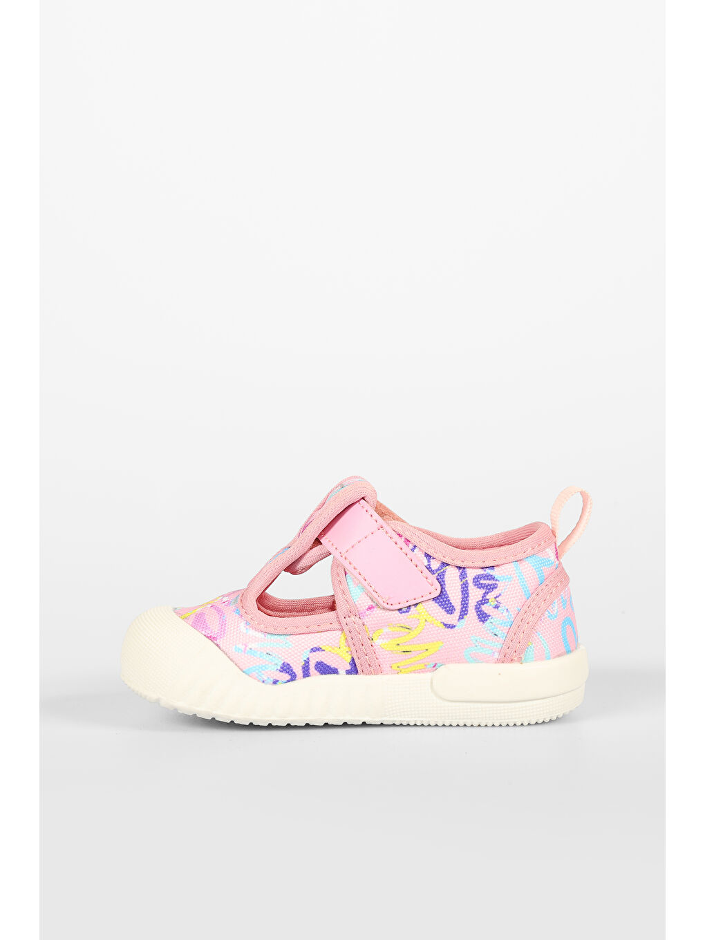 Darida Desenli Kız Bebek Pembe Günlük Ayakkabı-1