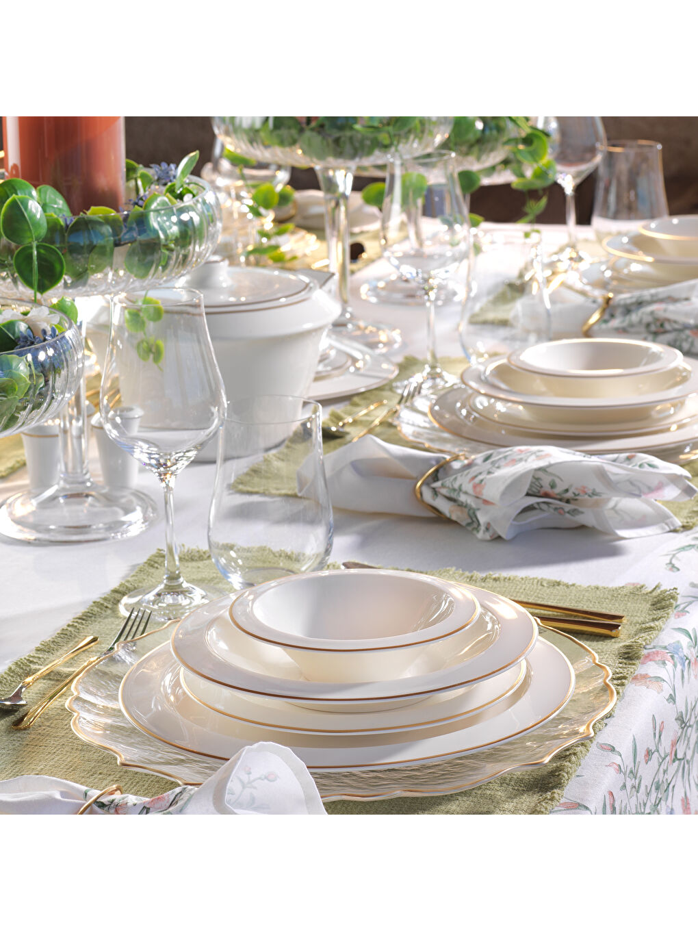 Sarı Tılsım Timeless Yemek Takımı 60 Parça-Gold