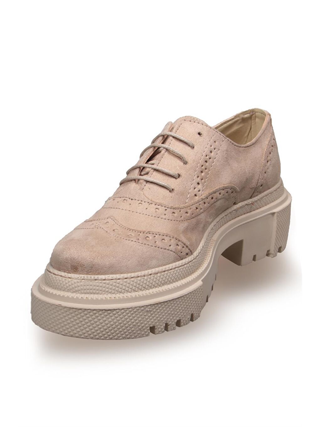 Ekru Kadin Bej Casual Ayakkabı-4