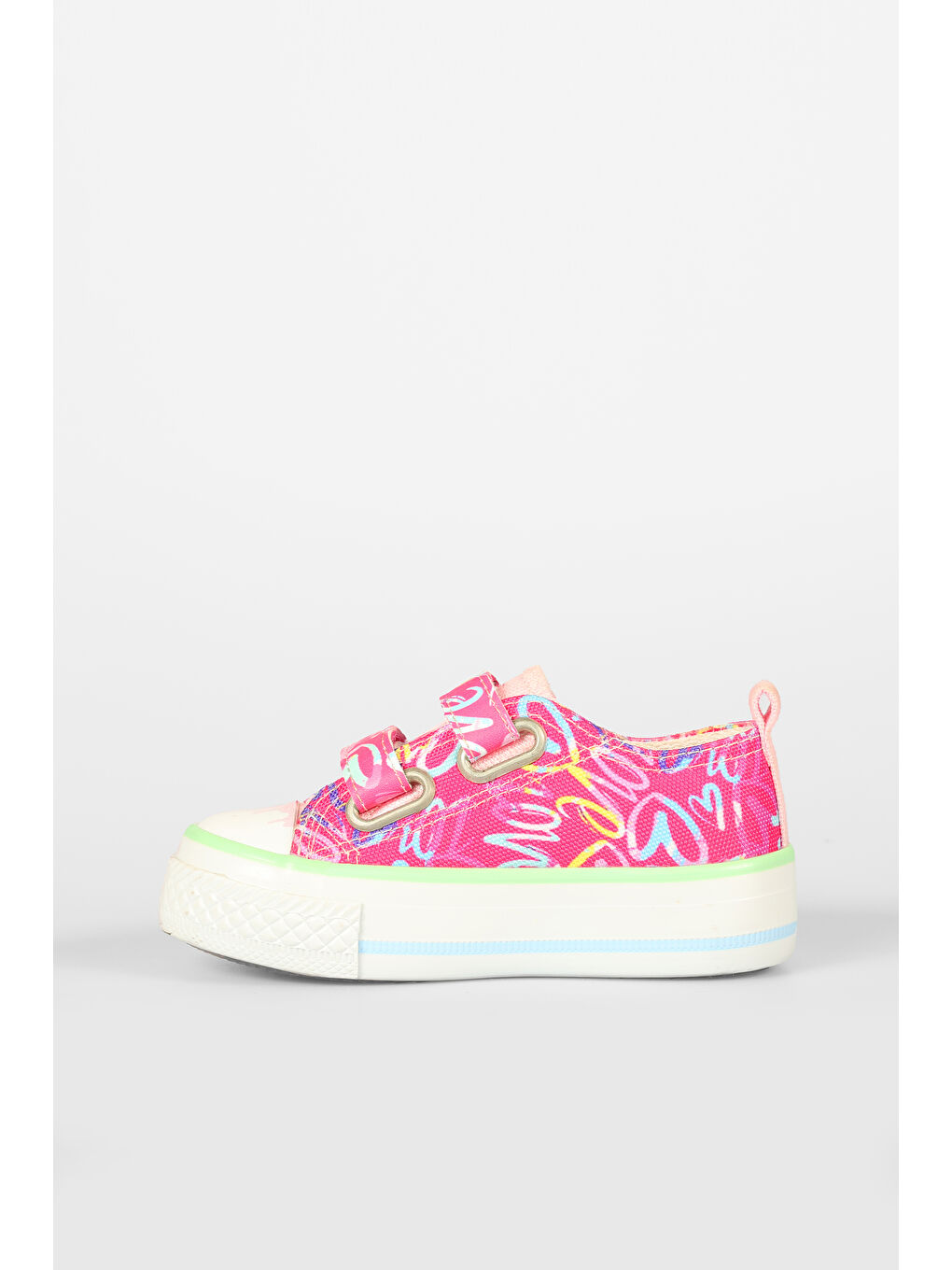 Done Desenli Kız Bebek Fuşya Sneaker-1