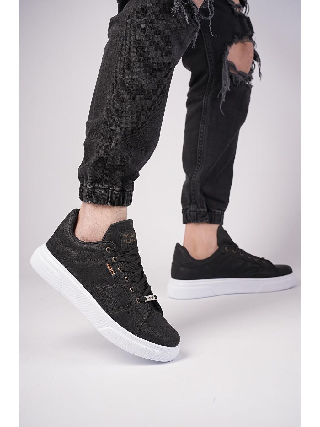 Muggo Siyah Volar  Erkek Günlük Casual Sneaker Rahat ve Tarz Spor Ayakkabı - 1